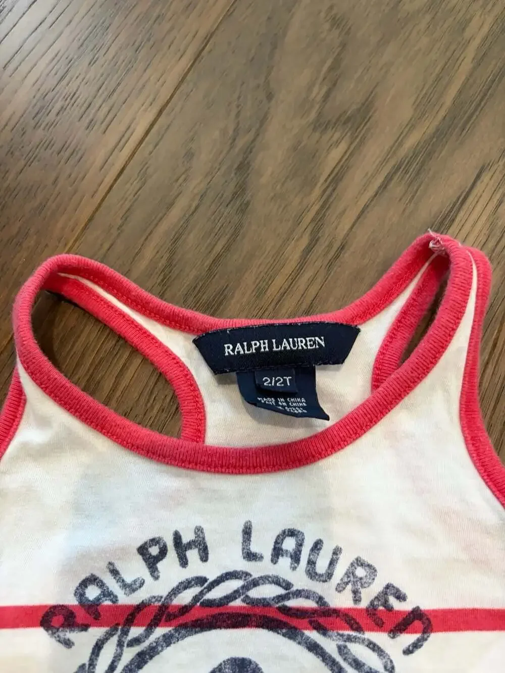 Ralph Lauren Toddler Girls Nautical Anchor Ruffle Hem Dress